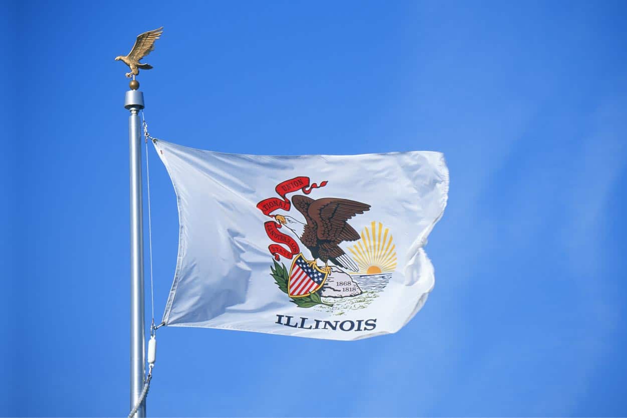 Illinois, USA flag